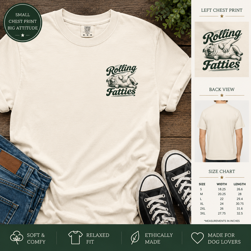 Rolling Fatties graphic tee design