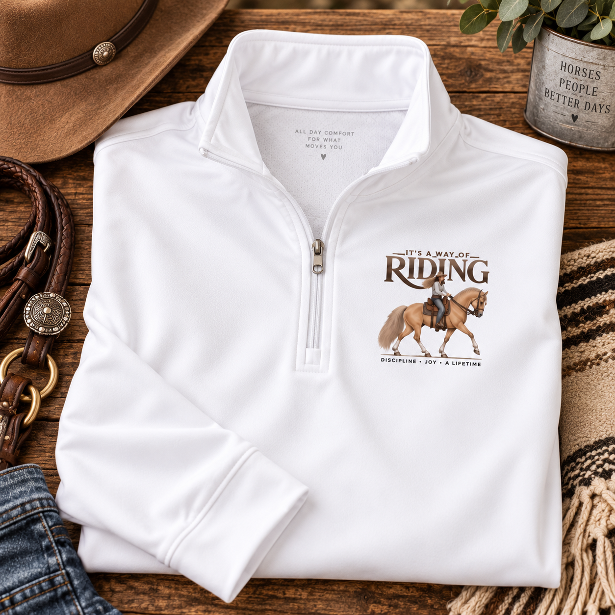 Art of Riding western quarter-zip pullover