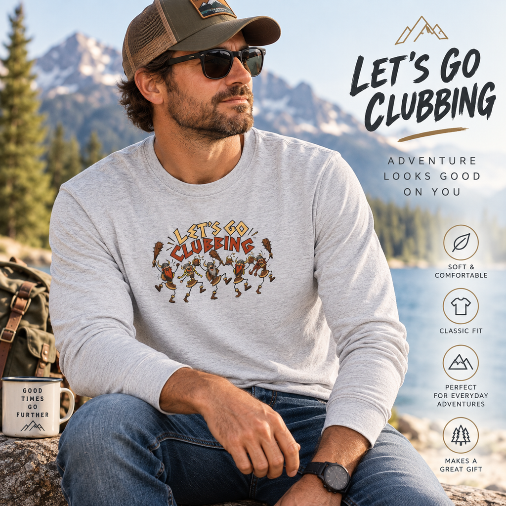 Let's Go Clubbing long sleeve tee graphic