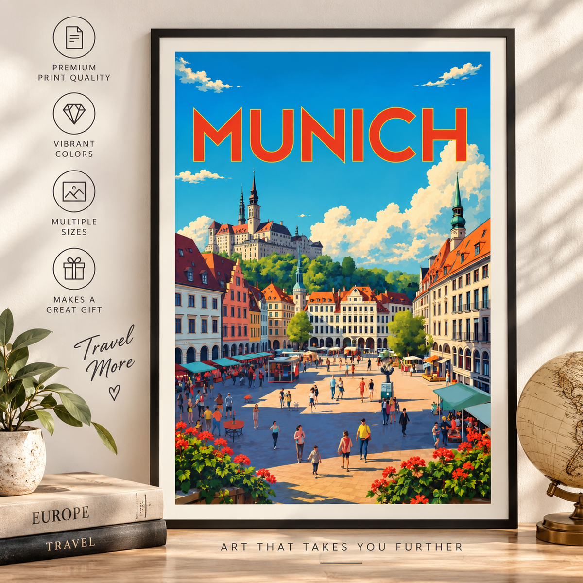 Munich vintage travel poster