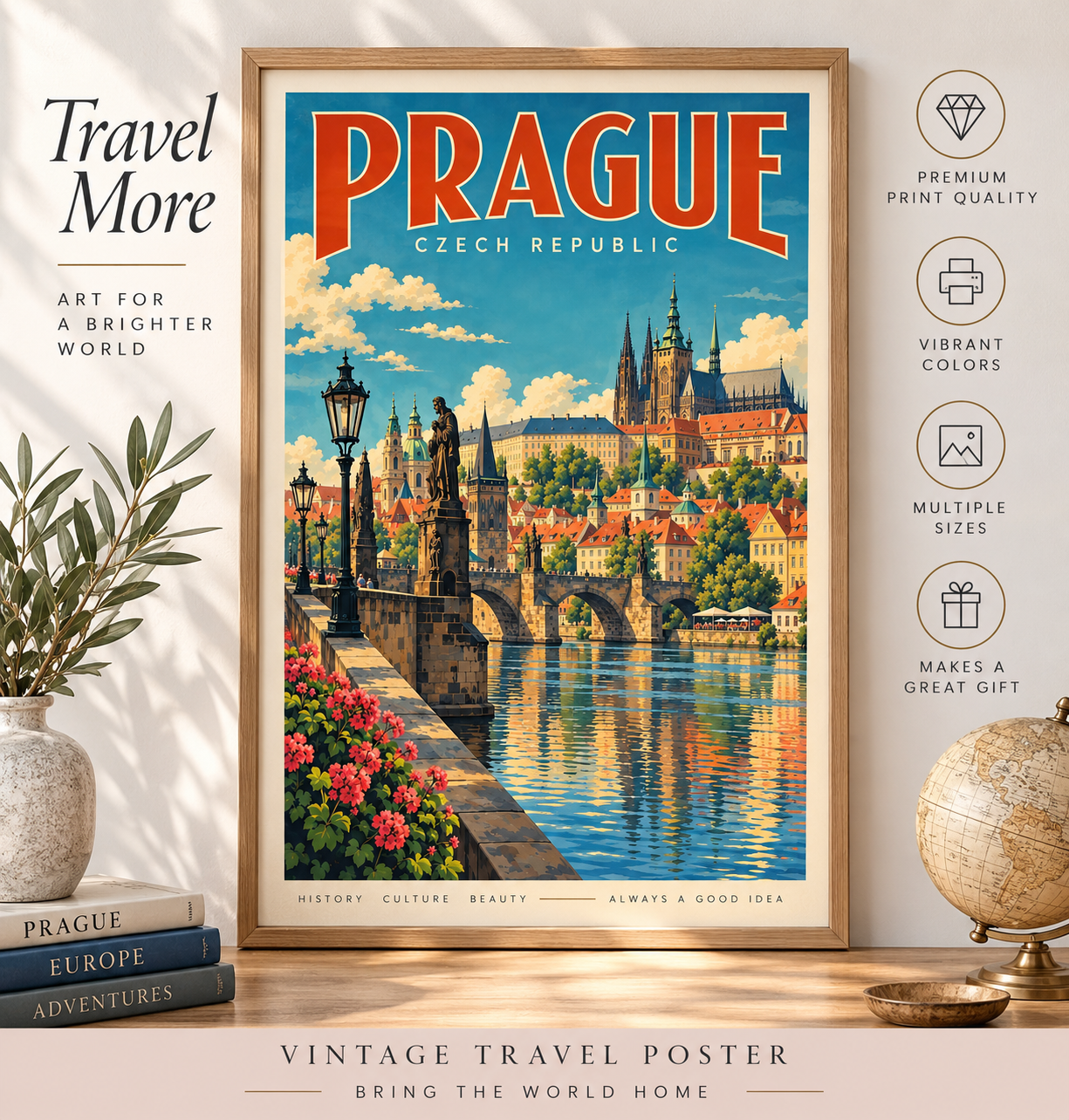 Prague travel poster