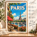 Paris City of Light travel poster