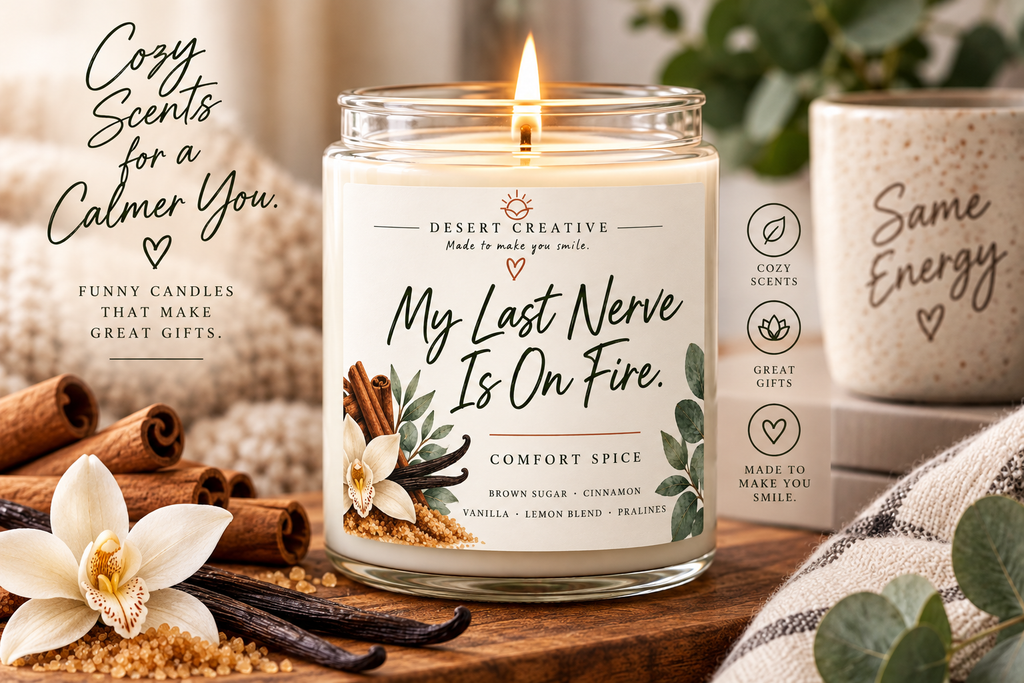 My Last Nerve Is On Fire Candle – Funny Comfort Spice Scented Candle