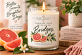 Burning This Instead of Bridges Candle – Funny Pink Grapefruit Scented Candle Gift