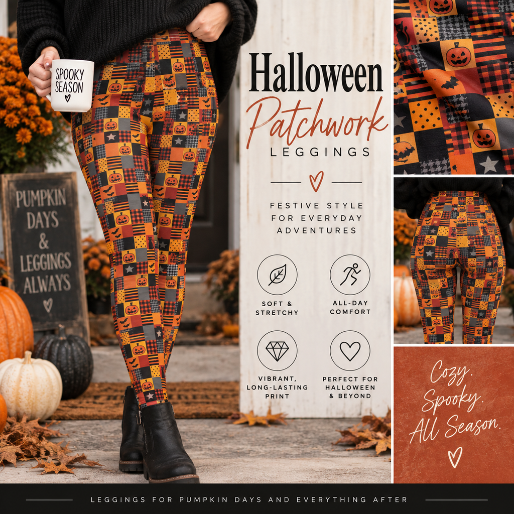 Halloween Patchwork Leggings