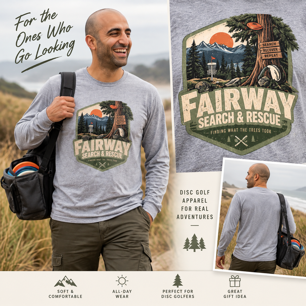 Fairway Search & Rescue Disc Golf Long Sleeve Shirt | Funny Disc Golfer Gift