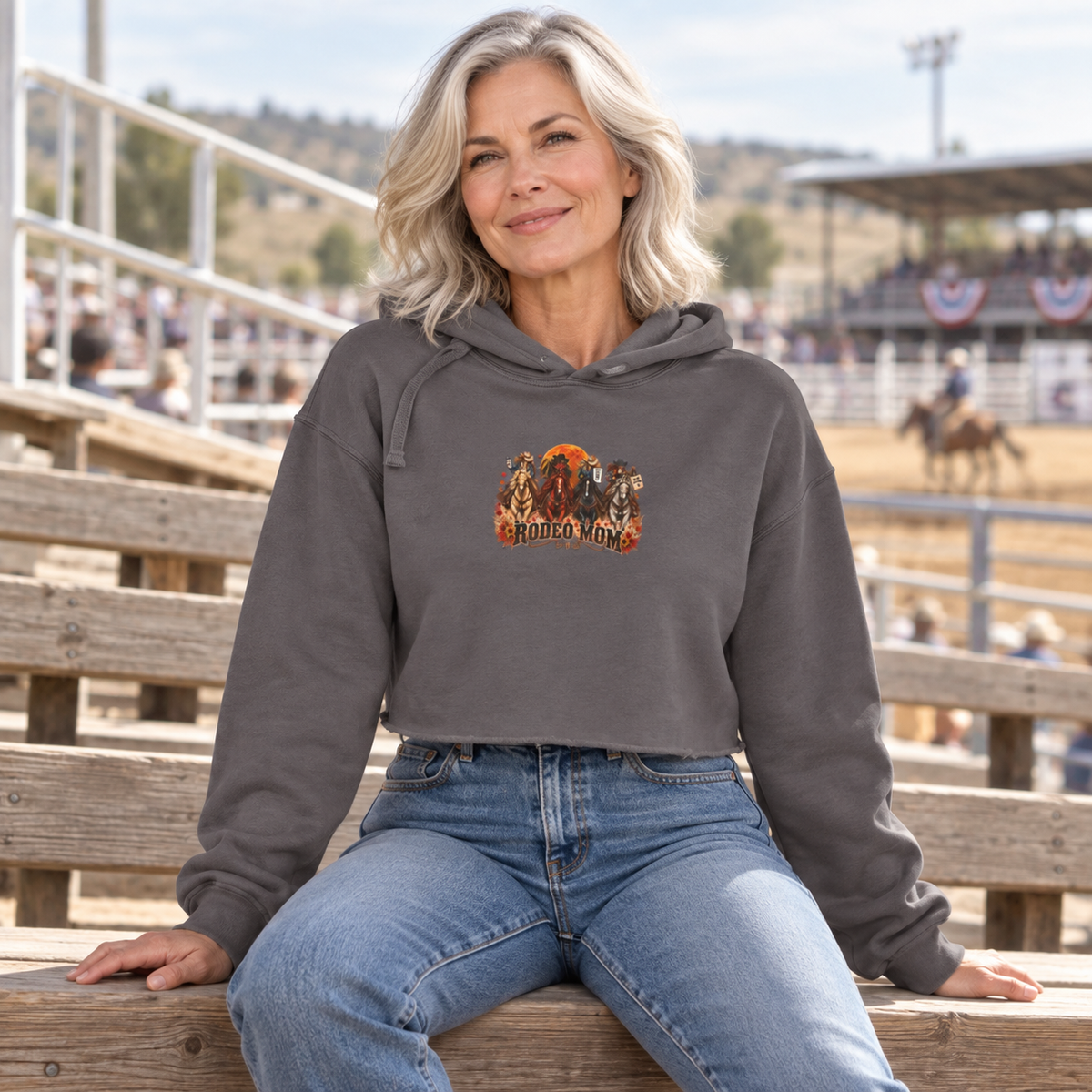 Rodeo Moms Cropped Hoodie