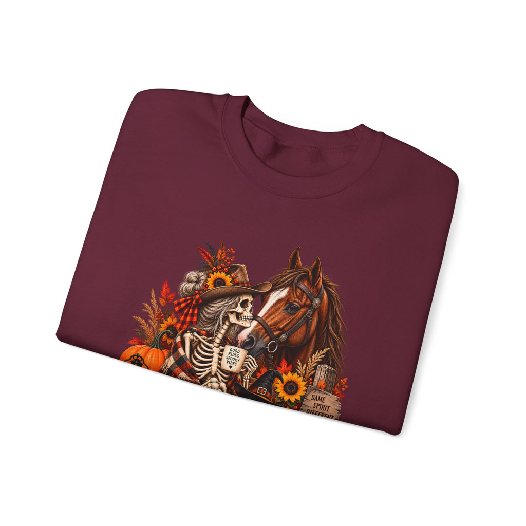 Western Horse Halloween Sweatshirt | Spooky Equestrian Fall Graphic