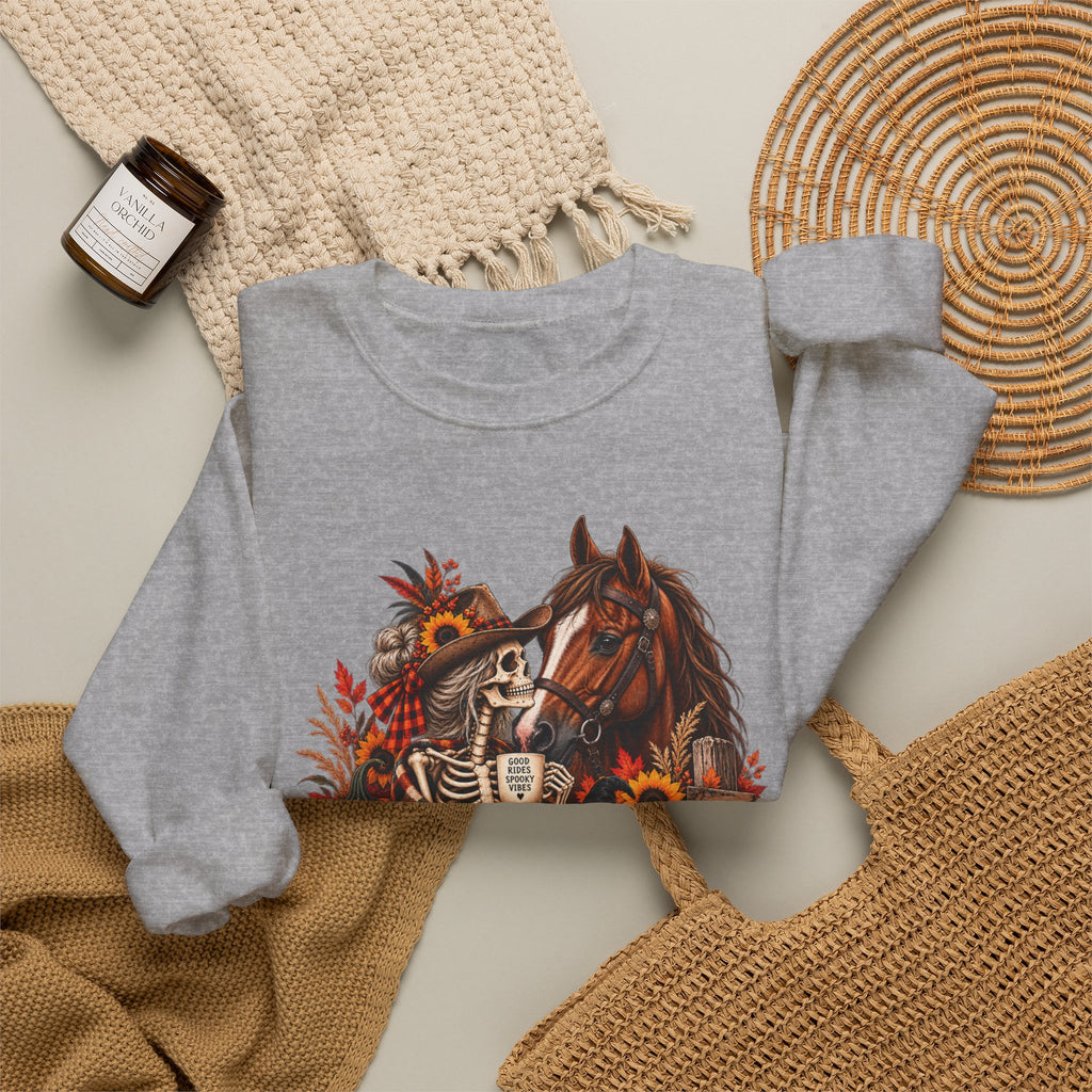 Western Horse Halloween Sweatshirt | Spooky Equestrian Fall Graphic