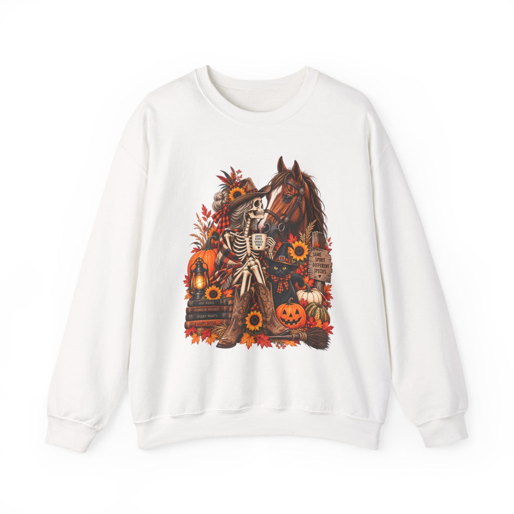 Western Horse Halloween Sweatshirt | Spooky Equestrian Fall Graphic