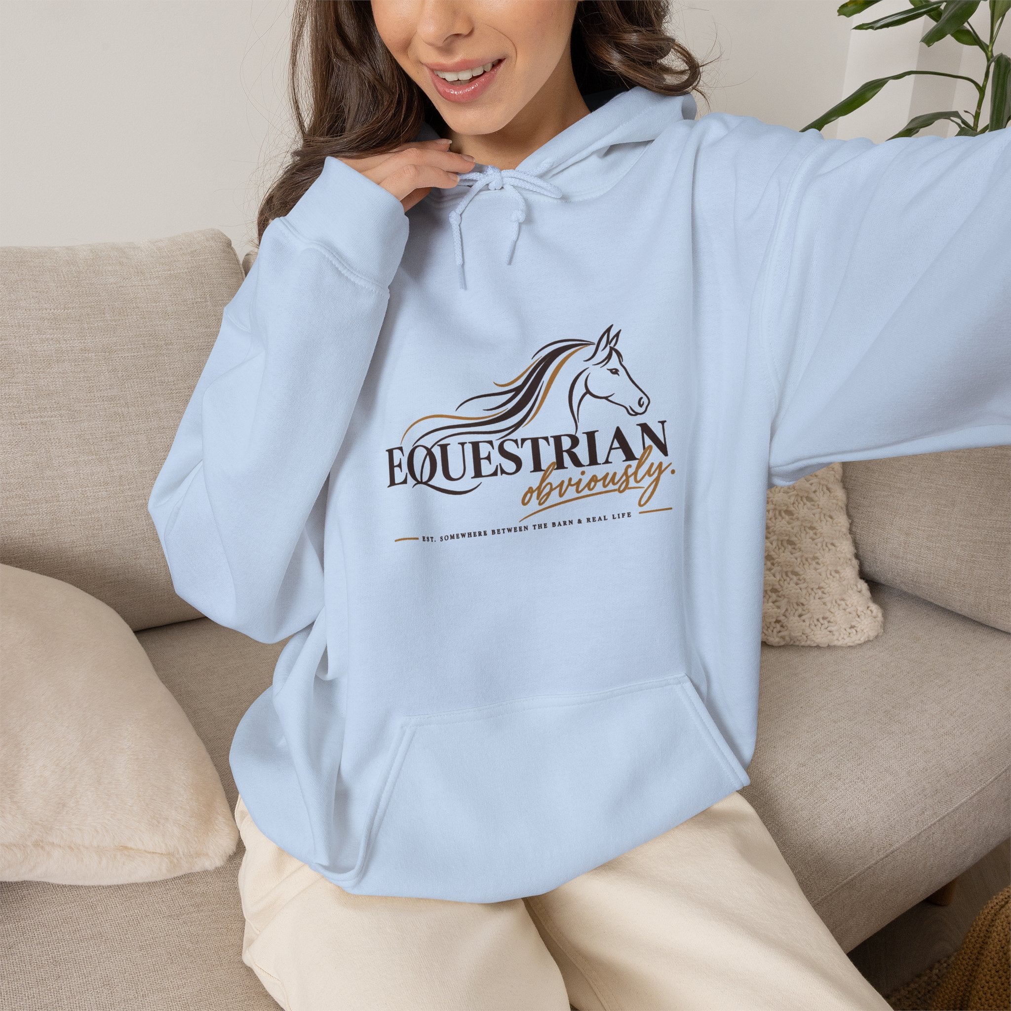 Equestrian Riding Hoodie — Horse Riding Logo Pullover