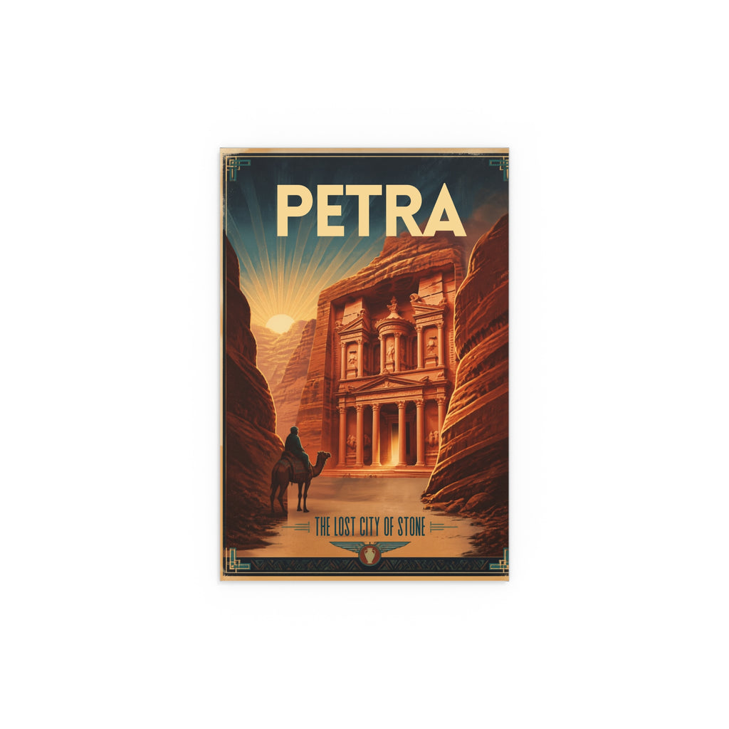 Petra Silk Poster — Vintage Travel Wall Art (Indoor/Outdoor)