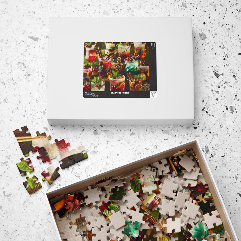 Holiday Cocktails Puzzle 520 Piece | Festive Drinks Jigsaw Puzzle