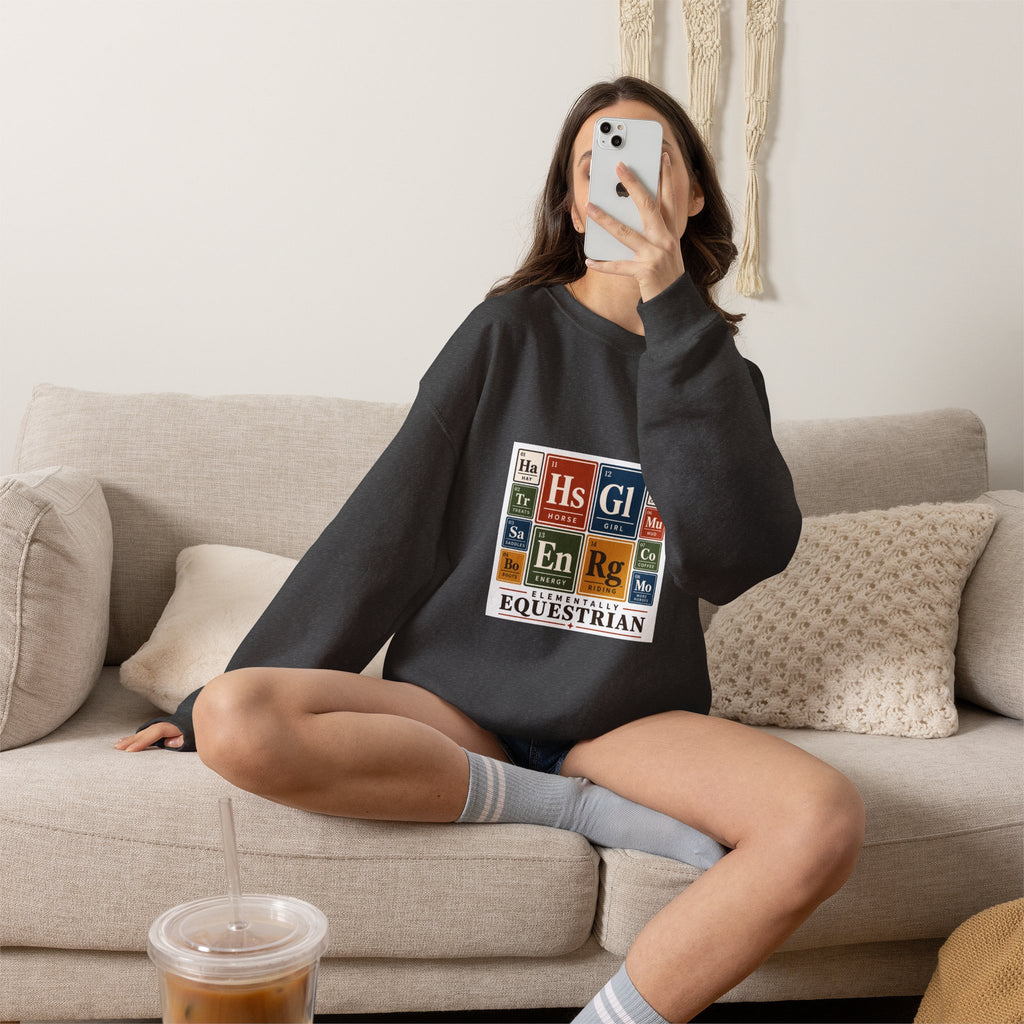 Periodic Table Equestrian Energy Crewneck Sweatshirt