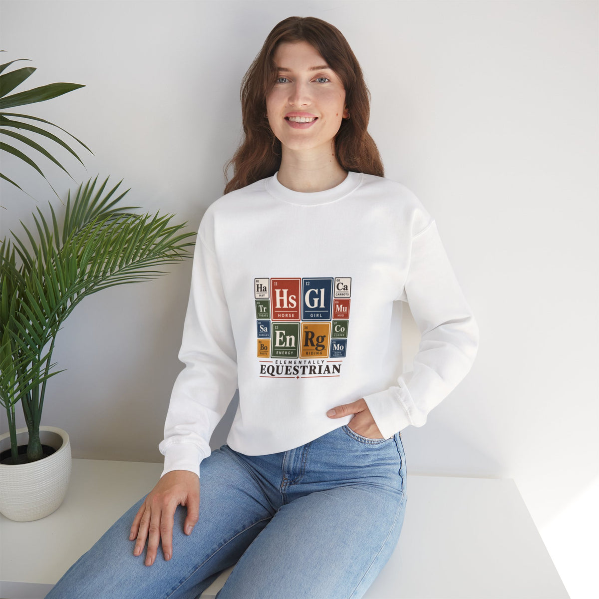 Periodic Table Equestrian Energy Crewneck Sweatshirt