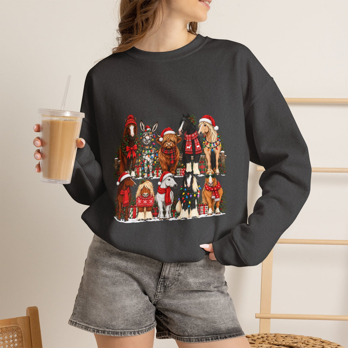 Holiday Horses Crewneck Sweatshirt
