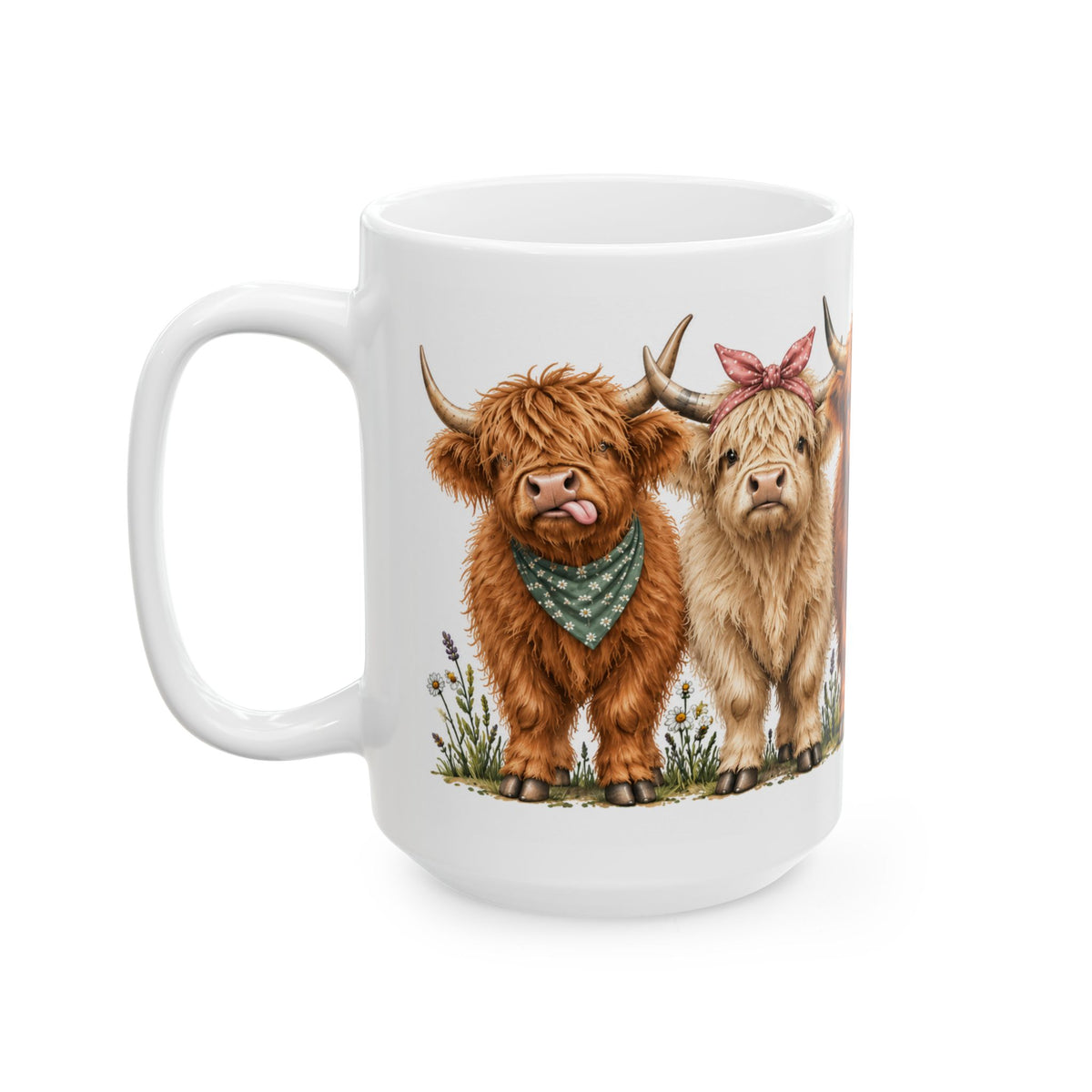 Highland Cow Ceramic Mug 15oz