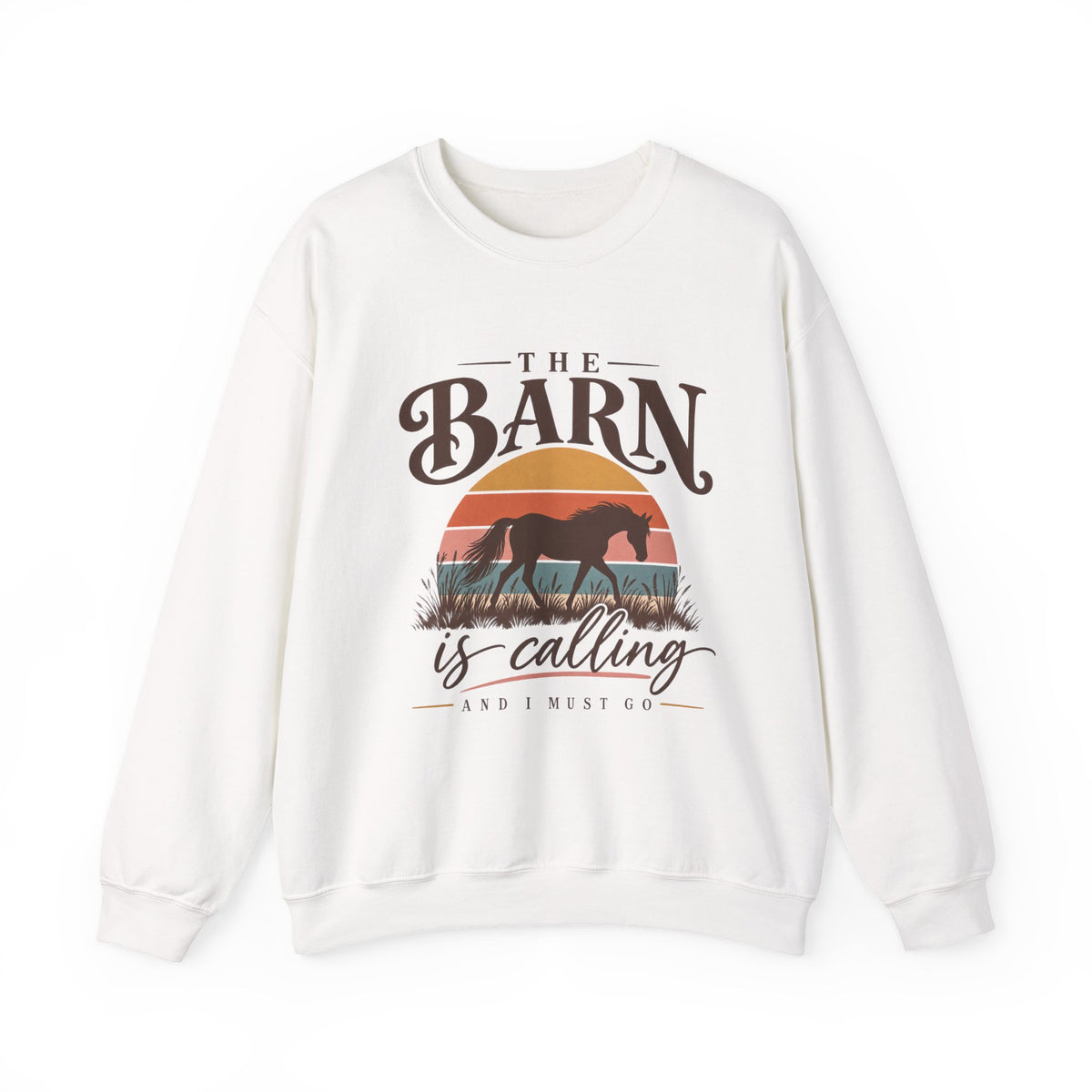 Horse Lover Sweatshirt, The Barn Is Calling Horse Sweatshirt, Equestrian Gift, Horse Girl Shirt, Barn Life Sweatshirt, Western Horse Gift