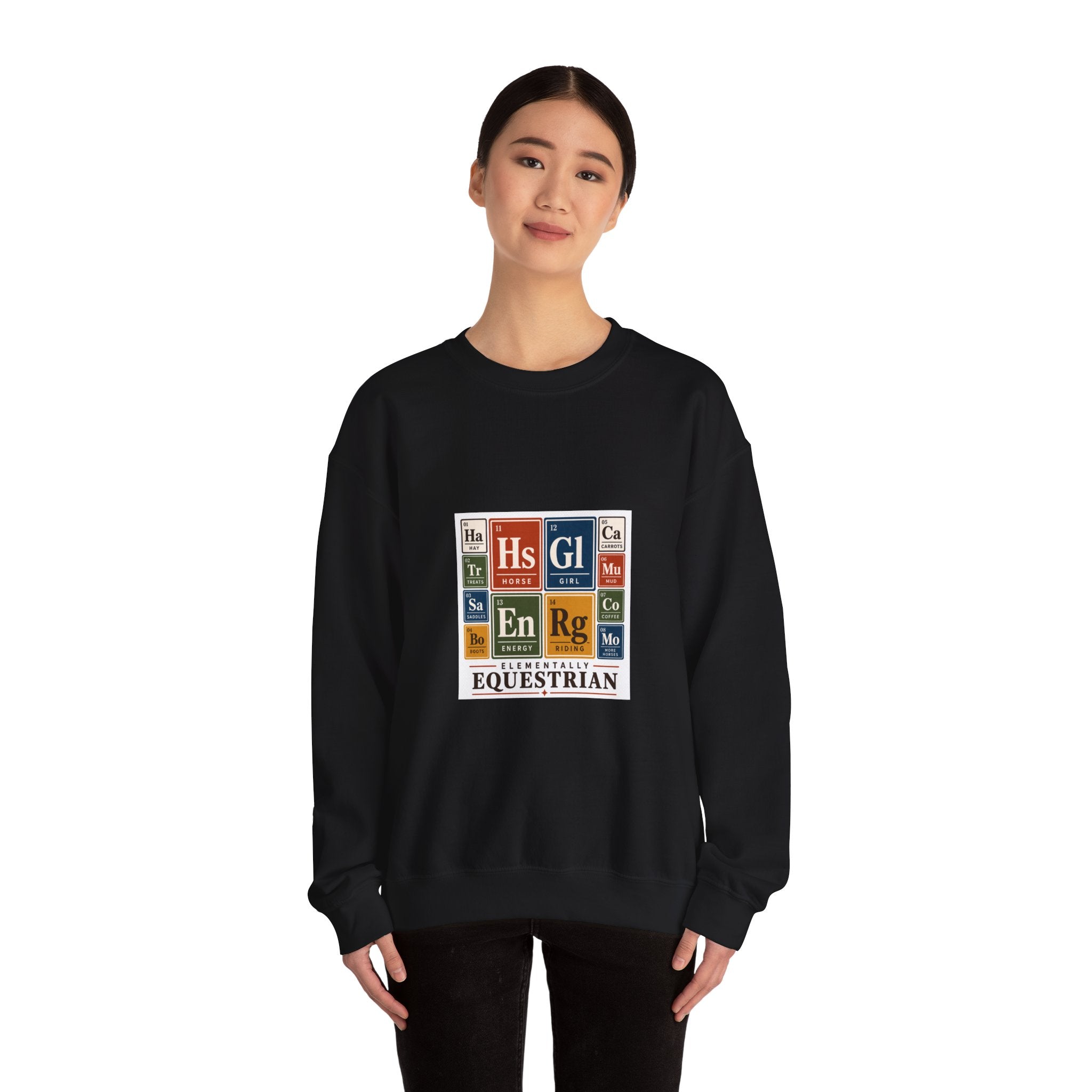 Periodic Table Equestrian Energy Crewneck Sweatshirt
