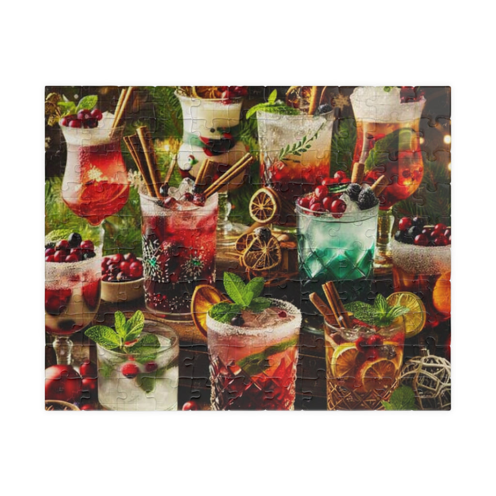 Holiday cocktails jigsaw puzzle artwork