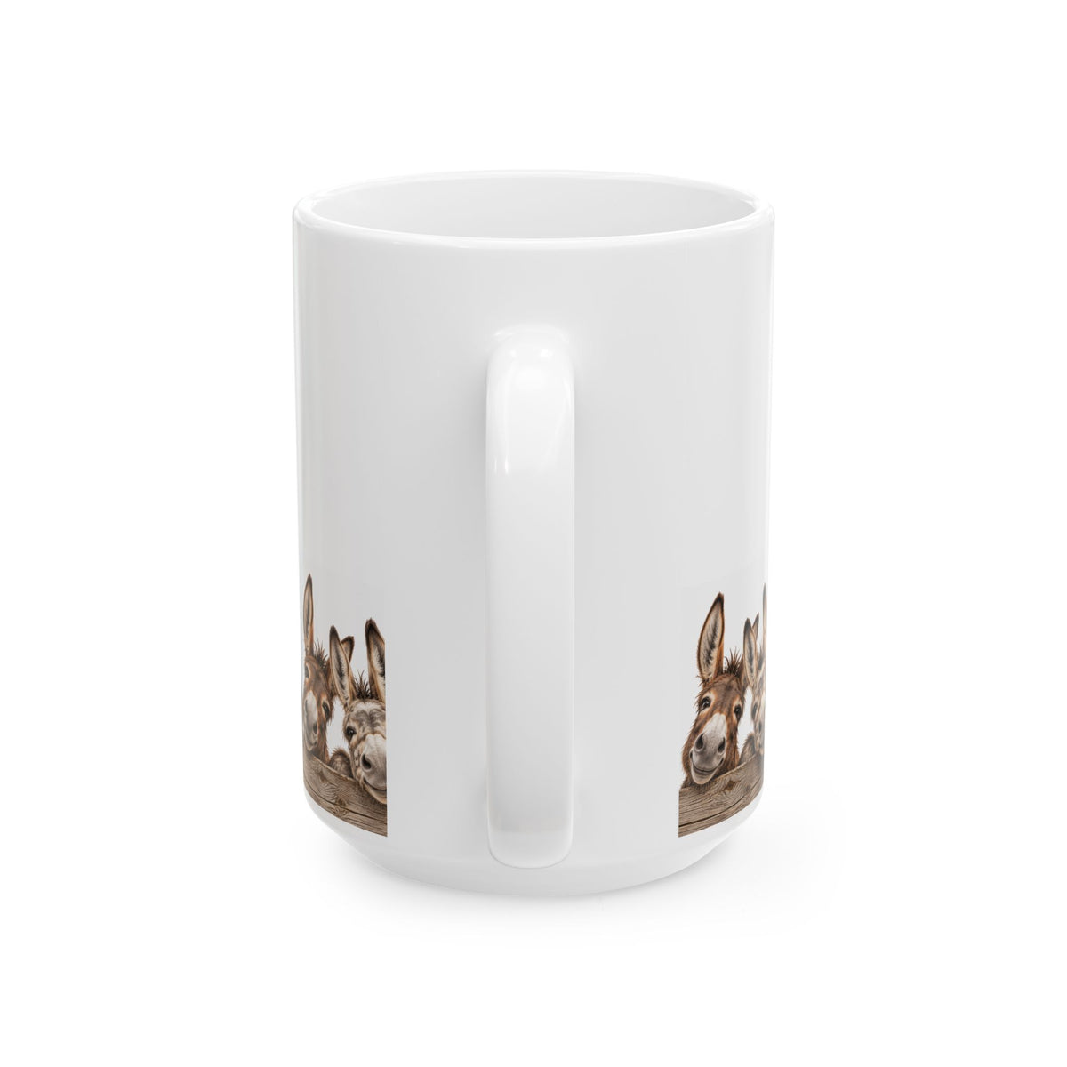 Donkey Friends Ceramic Mug (11oz & 15oz) - Cute Farm Animal Coffee Cup