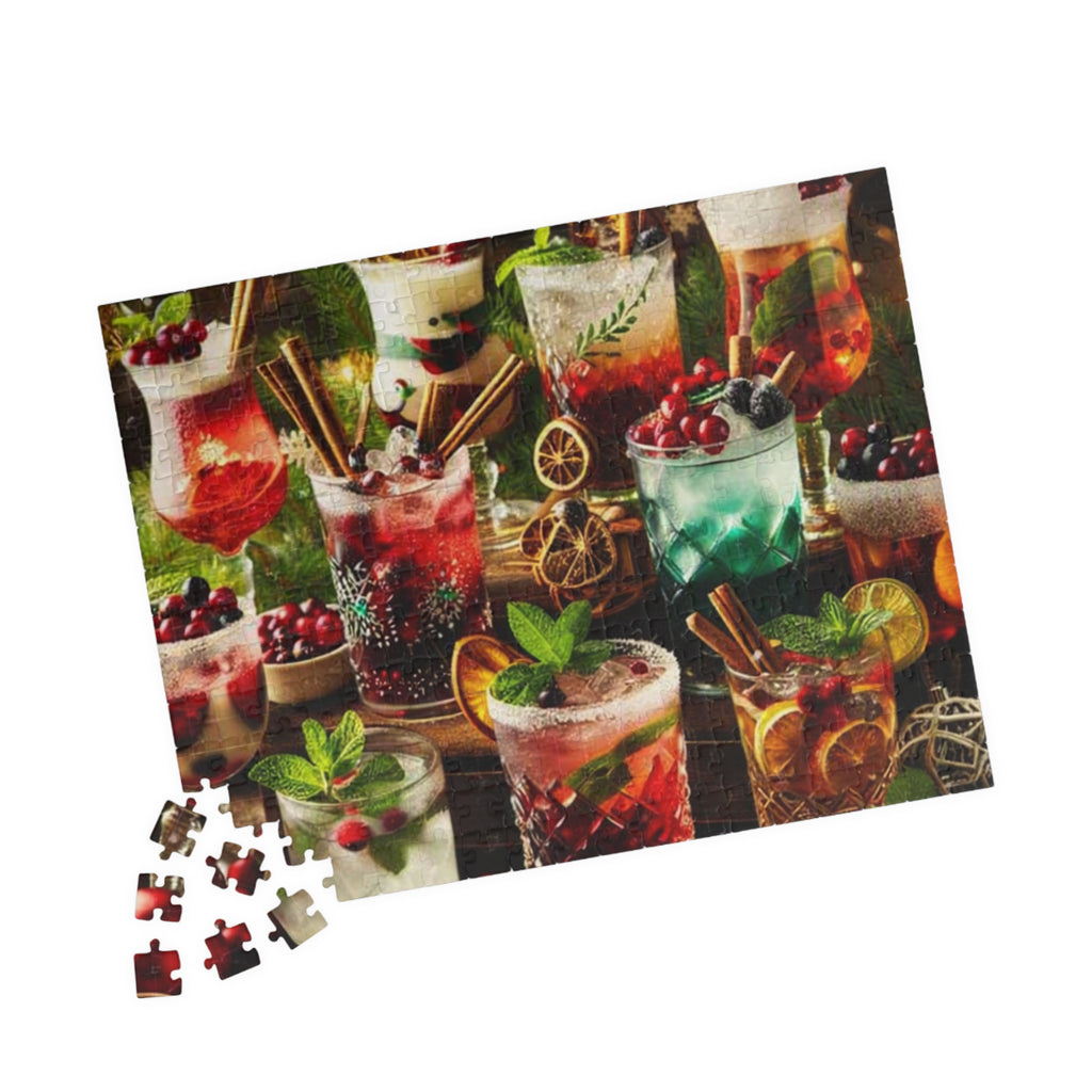Holiday Cocktails Puzzle 520 Piece | Festive Drinks Jigsaw Puzzle