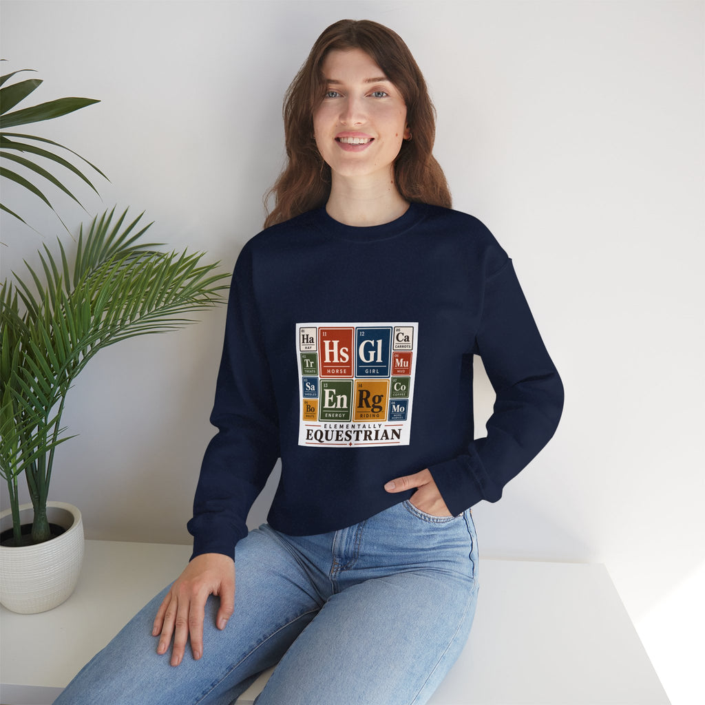 Periodic Table Equestrian Energy Crewneck Sweatshirt