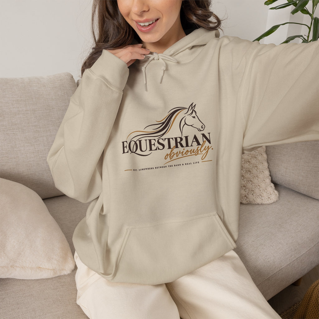 Equestrian Riding Hoodie — Horse Riding Logo Pullover
