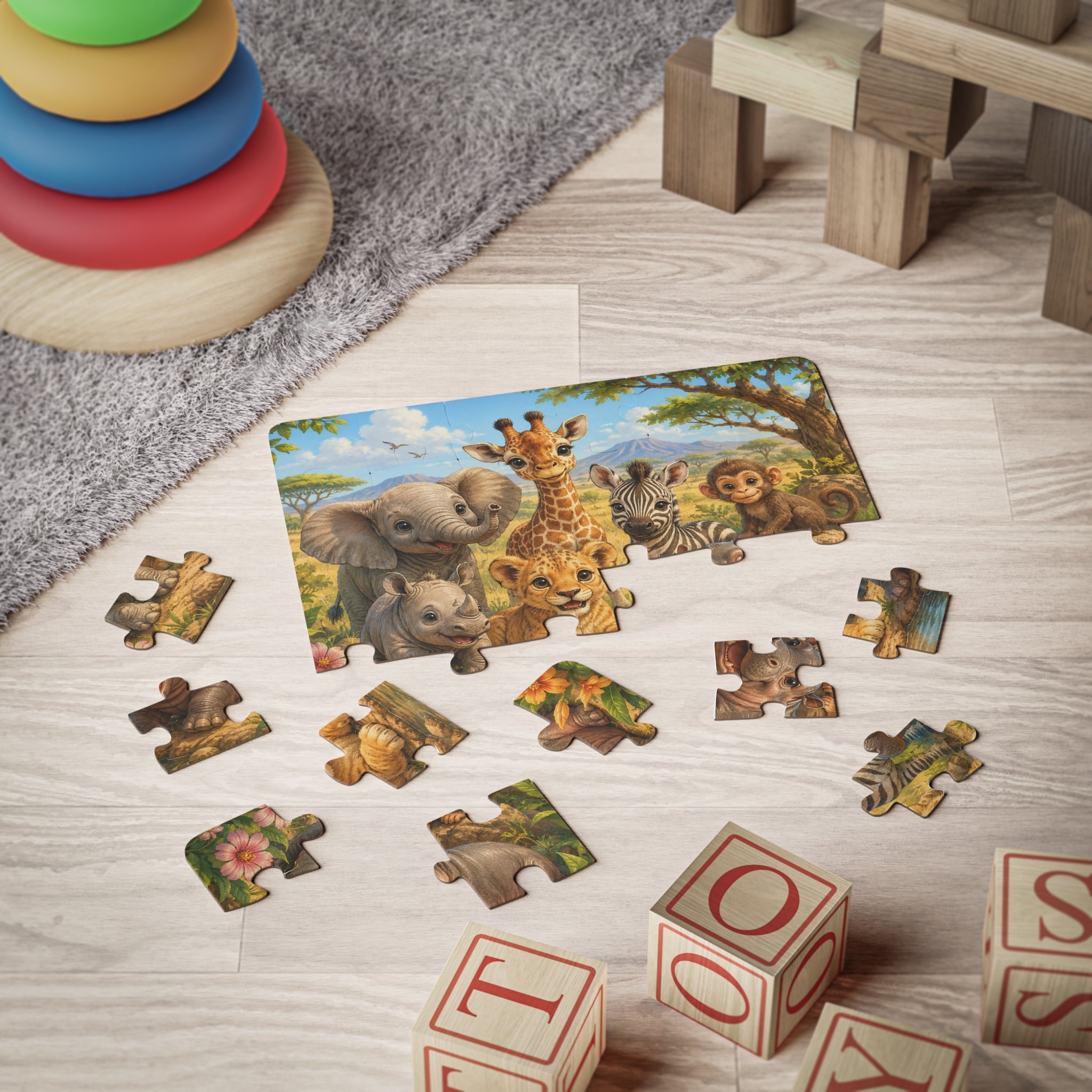 Safari animals 30-piece jungle kids puzzle