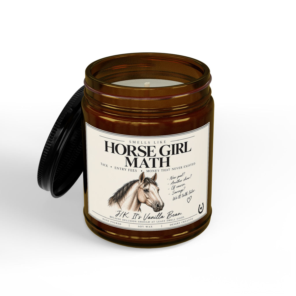 Horse Girl Math Vanilla Bean Candle – Funny Equestrian Gift