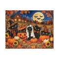 Halloween Black Cat Jigsaw Puzzle – Cute Fall Cat Puzzle