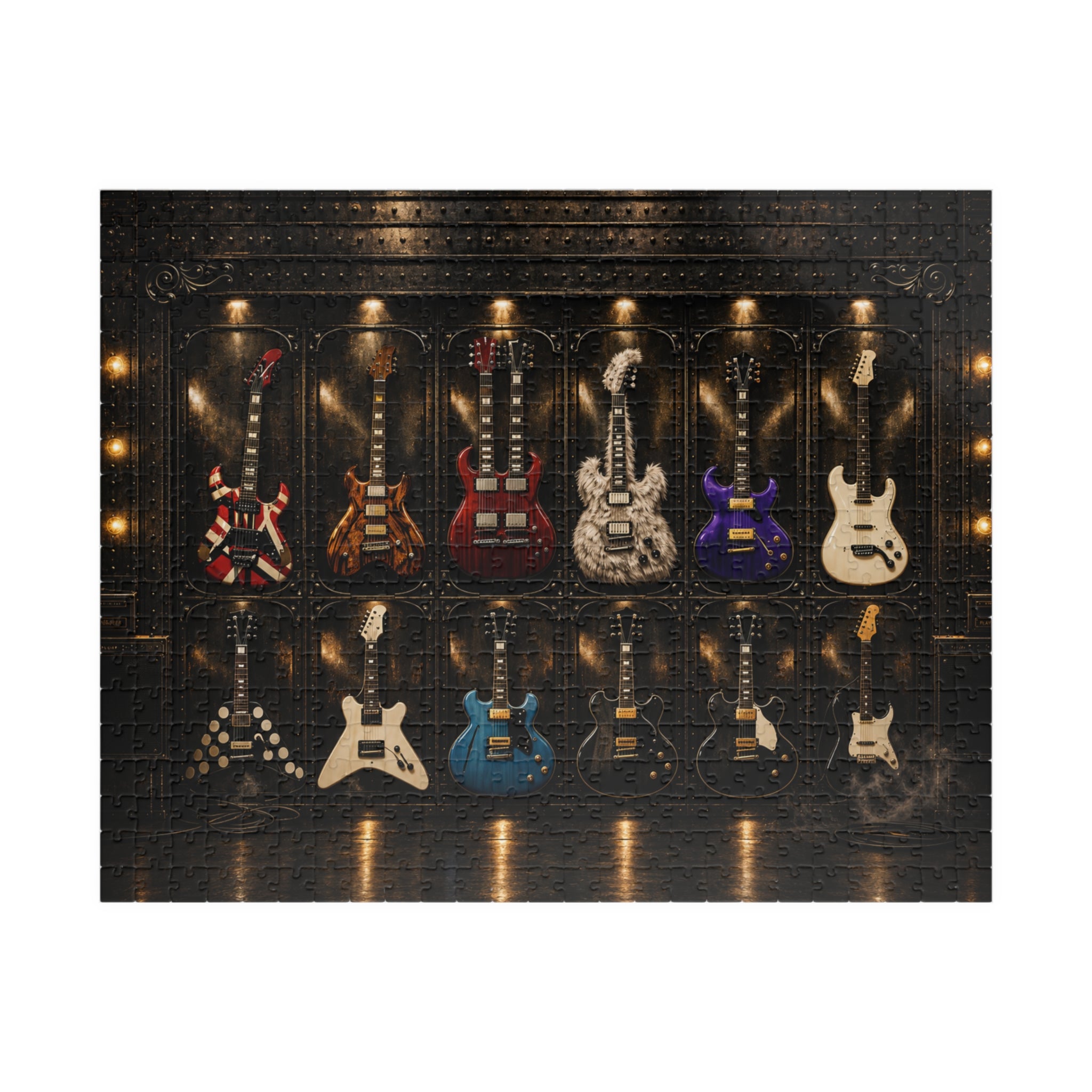 Rock guitar collection jigsaw puzzle artwork
