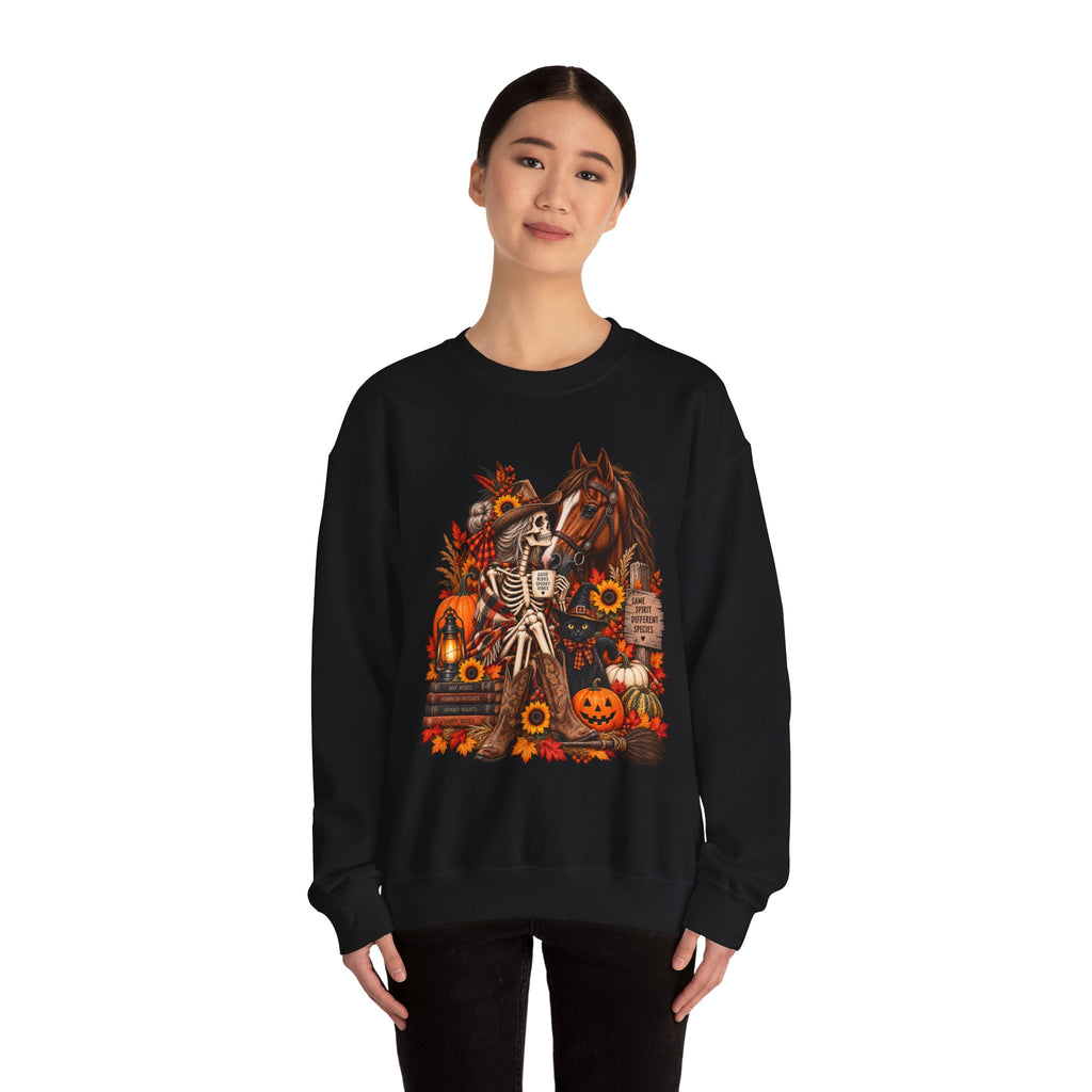 Western Horse Halloween Sweatshirt | Spooky Equestrian Fall Graphic