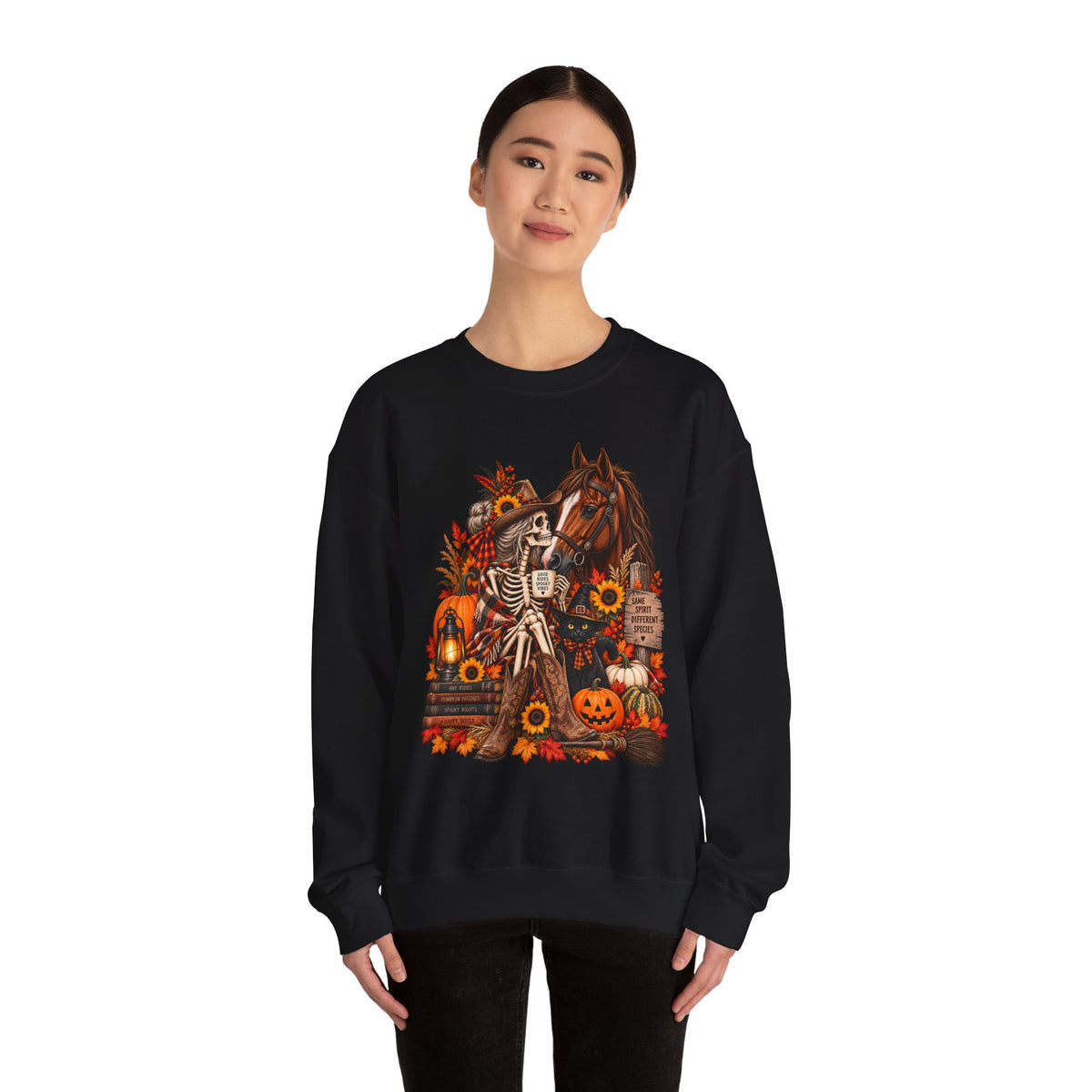 Western Horse Halloween Sweatshirt | Spooky Equestrian Fall Graphic