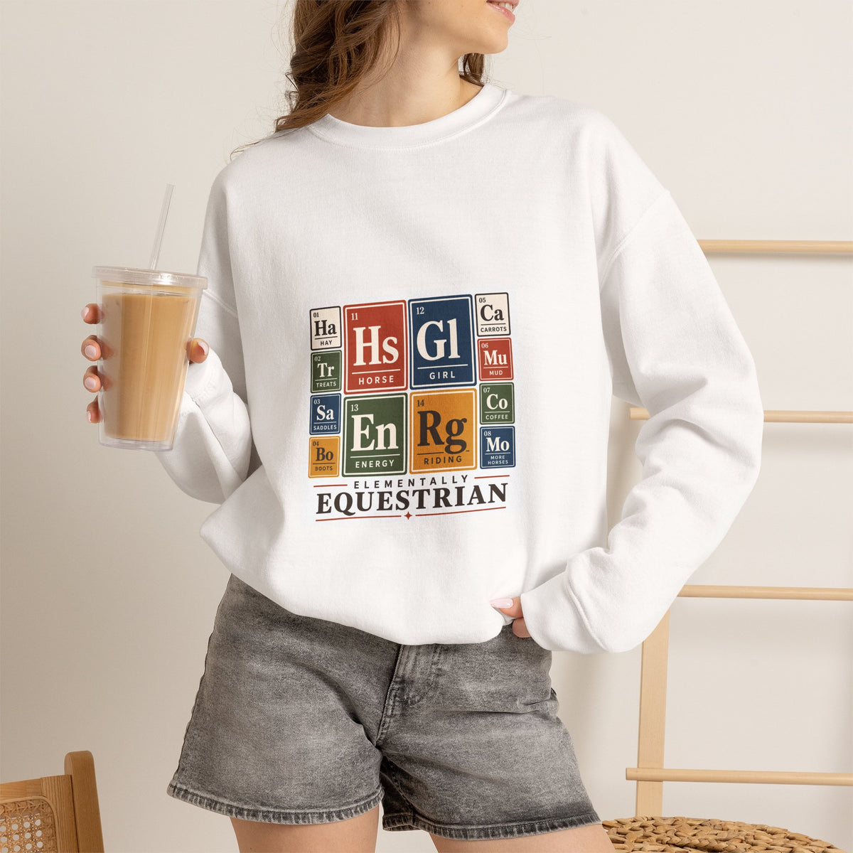 Periodic Table Equestrian crewneck sweatshirt