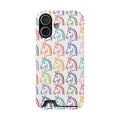 Colorful Horse Pattern Phone Case | Equestrian Horse Lover Slim Wallet Phone Case