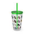 16oz insulated tumbler with horse head pattern