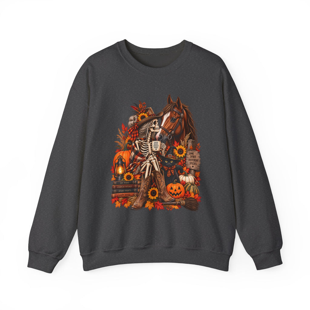 Western Horse Halloween Sweatshirt | Spooky Equestrian Fall Graphic