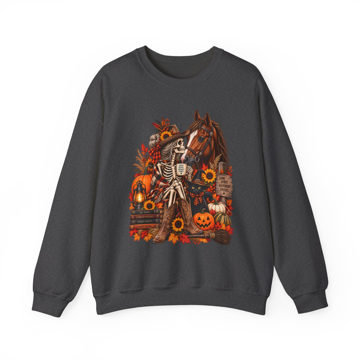 Western Horse Halloween Sweatshirt | Spooky Equestrian Fall Graphic