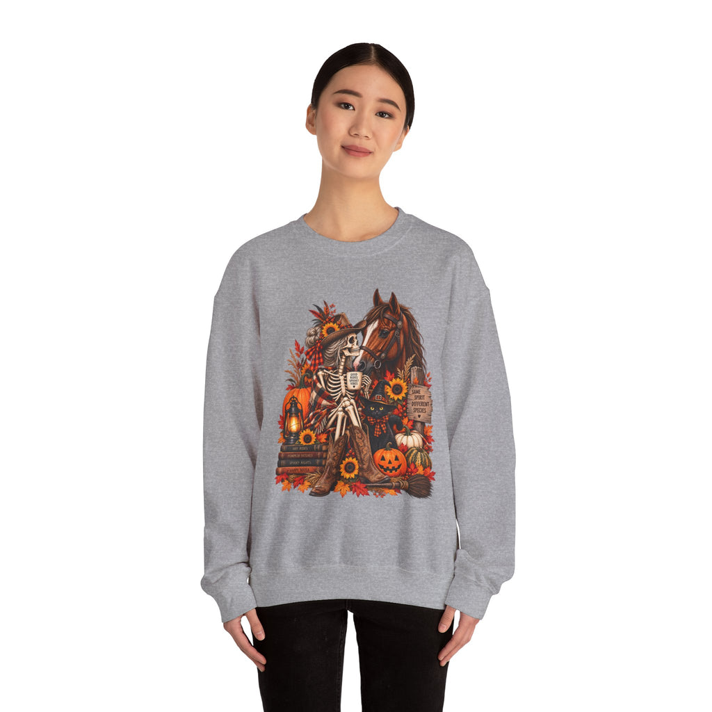 Western Horse Halloween Sweatshirt | Spooky Equestrian Fall Graphic