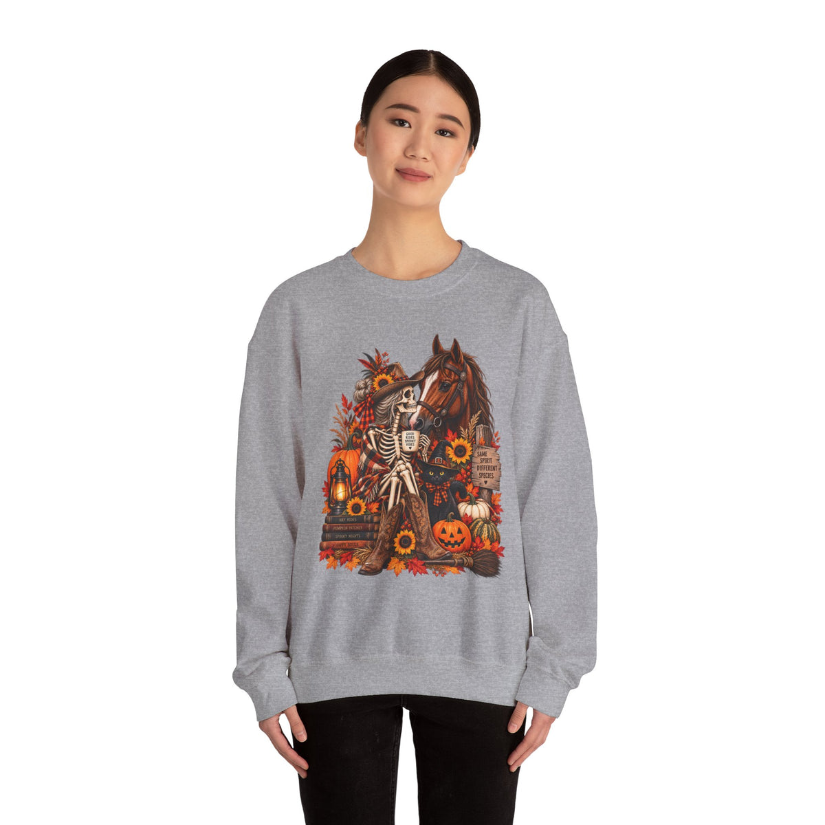 Western Horse Halloween Sweatshirt | Spooky Equestrian Fall Graphic