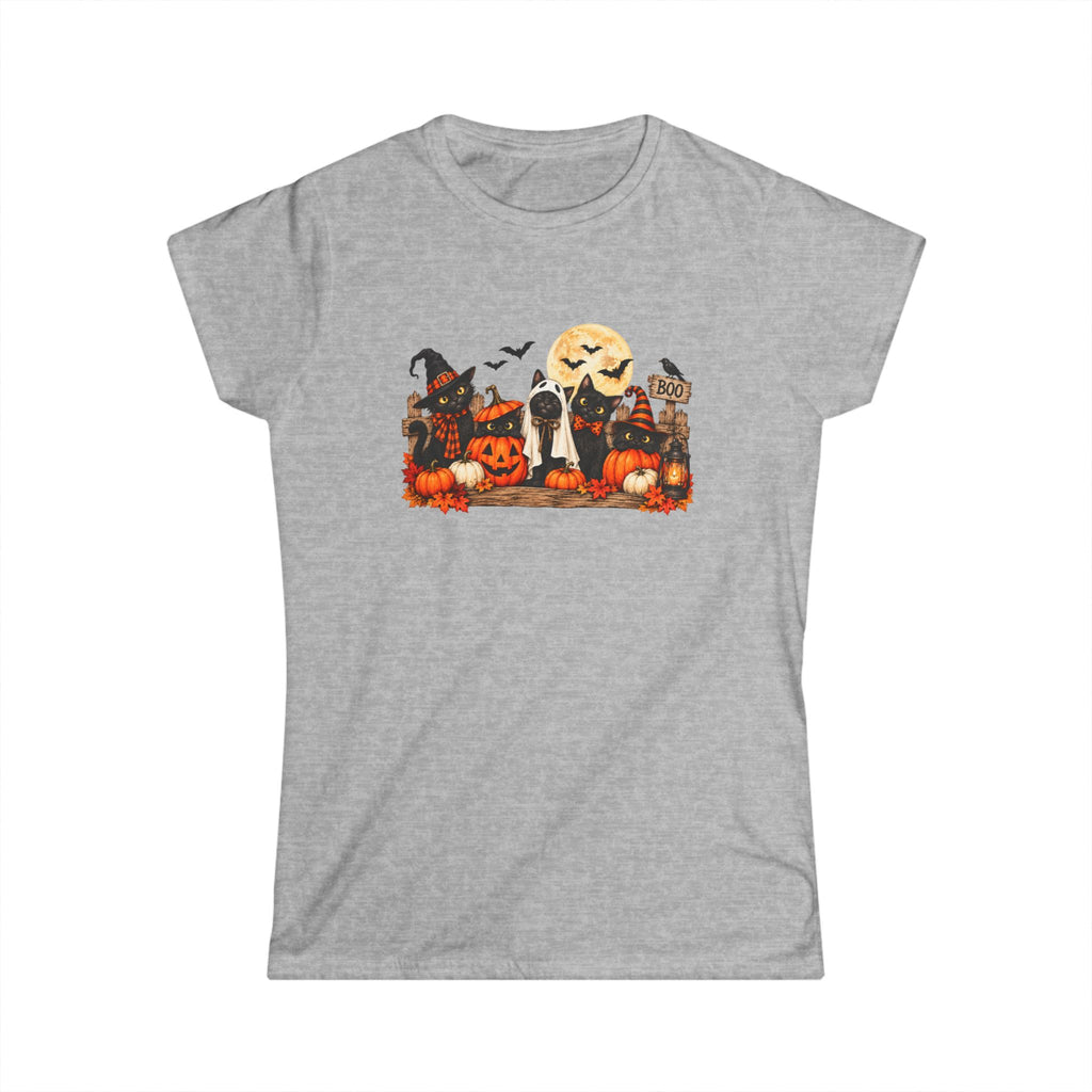 Halloween Cats & Pumpkins Tee – Cute Spooky Fall Shirt for Cat Lovers