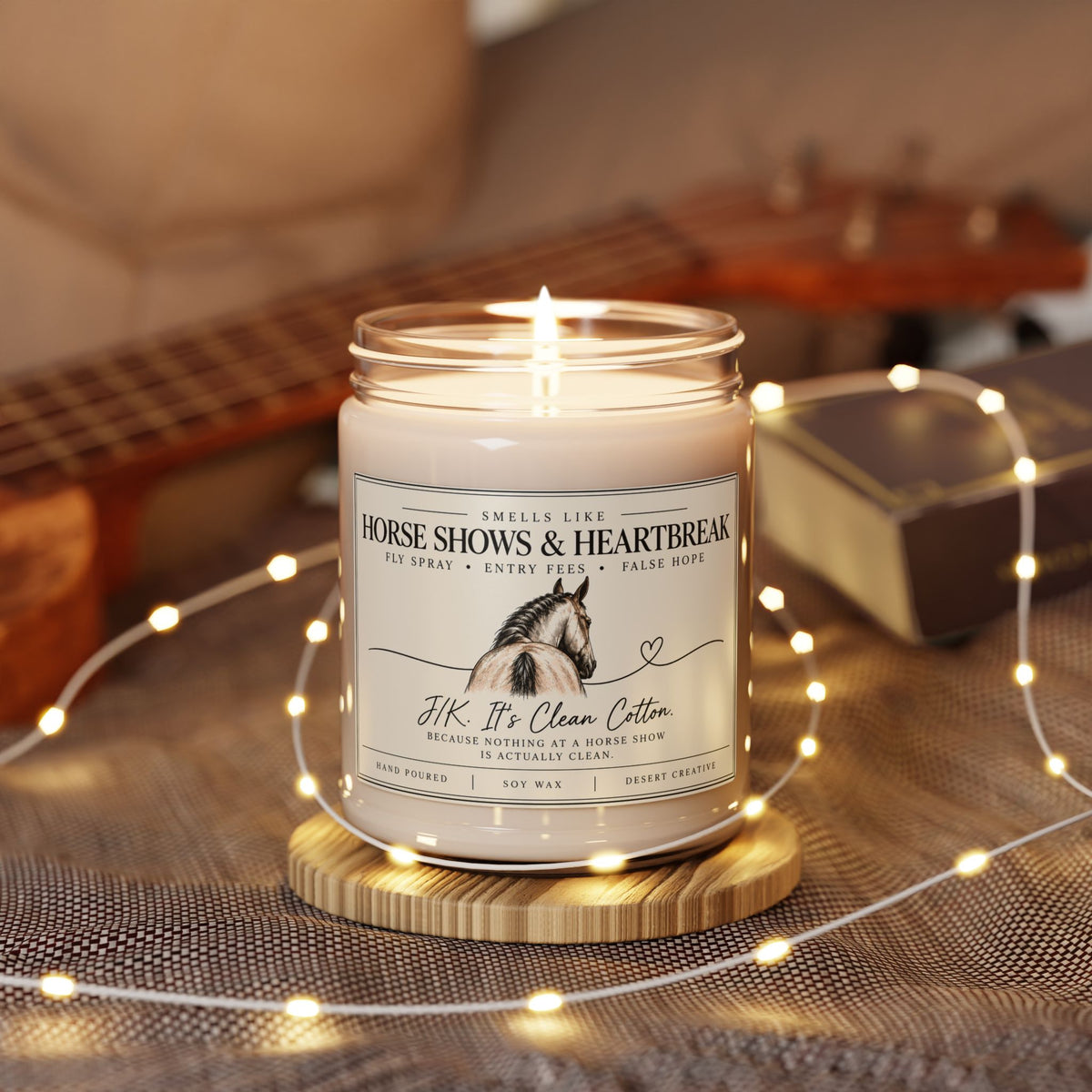 Horse Shows & Heartbreak Equestrian Candle – Funny Horse Lover Gift