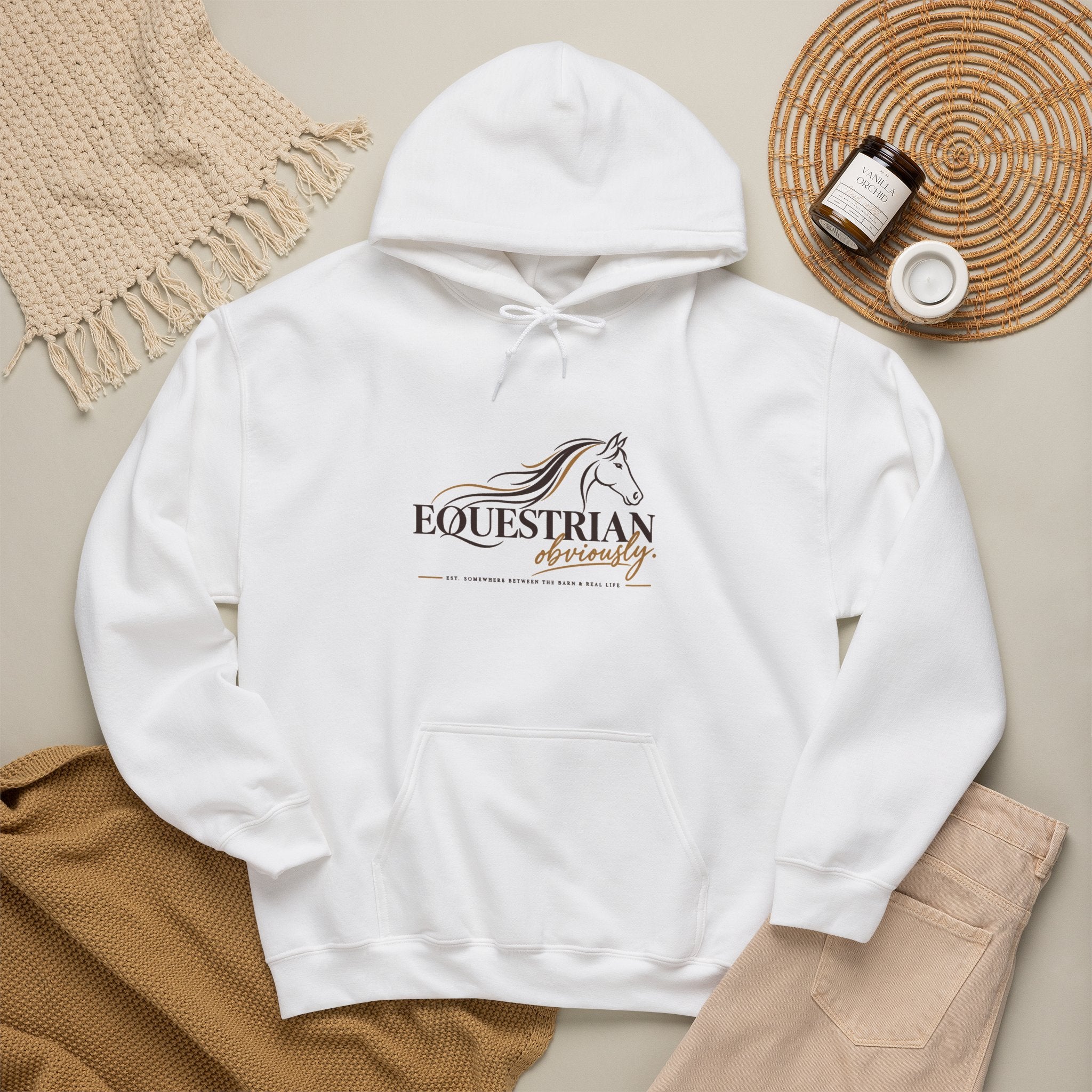 Equestrian Riding hoodie with horse logo