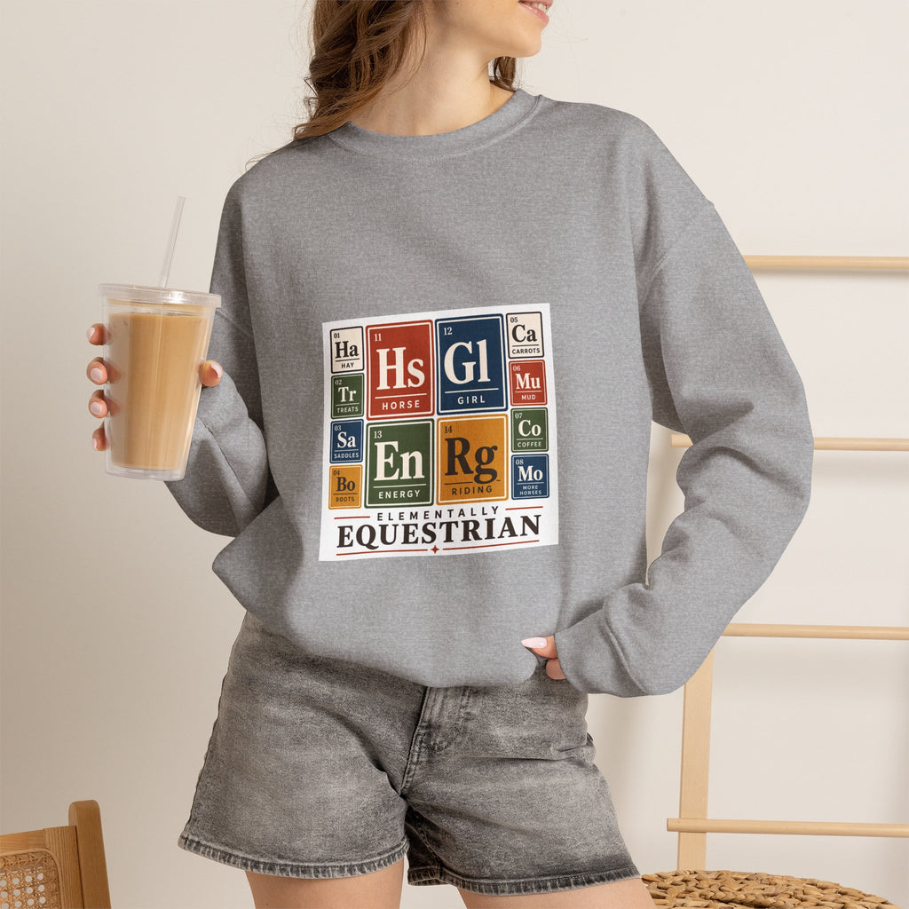 Periodic Table Equestrian Energy Crewneck Sweatshirt