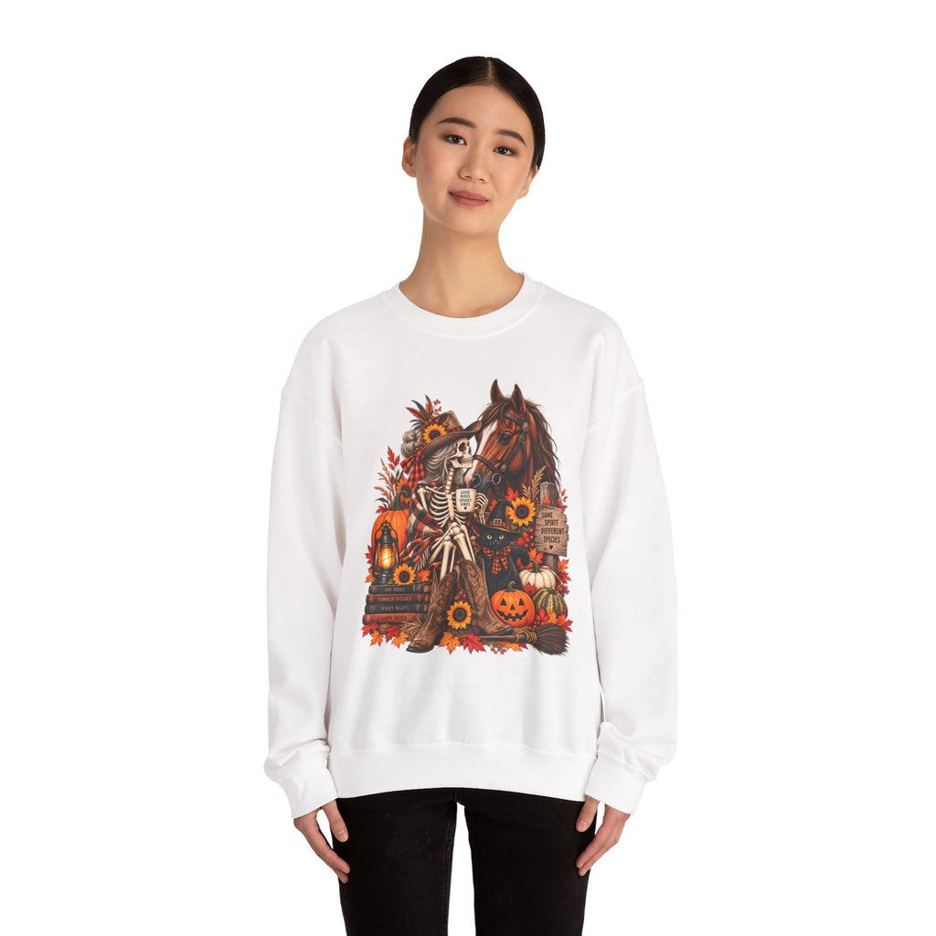Western Horse Halloween Sweatshirt | Spooky Equestrian Fall Graphic