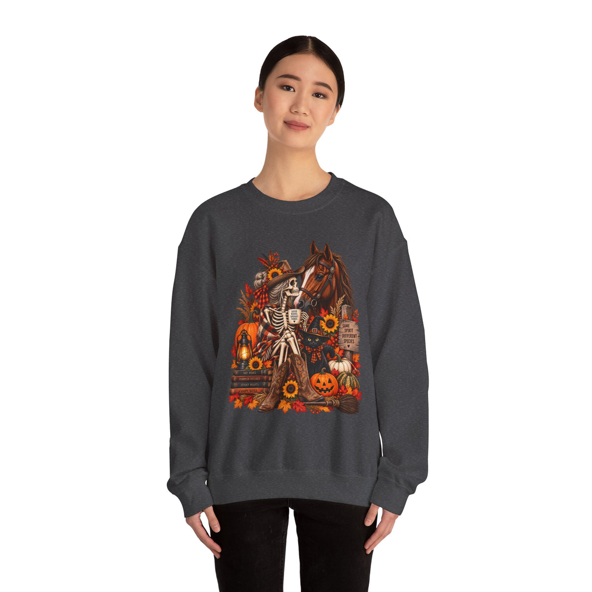 Western Horse Halloween Sweatshirt | Spooky Equestrian Fall Graphic