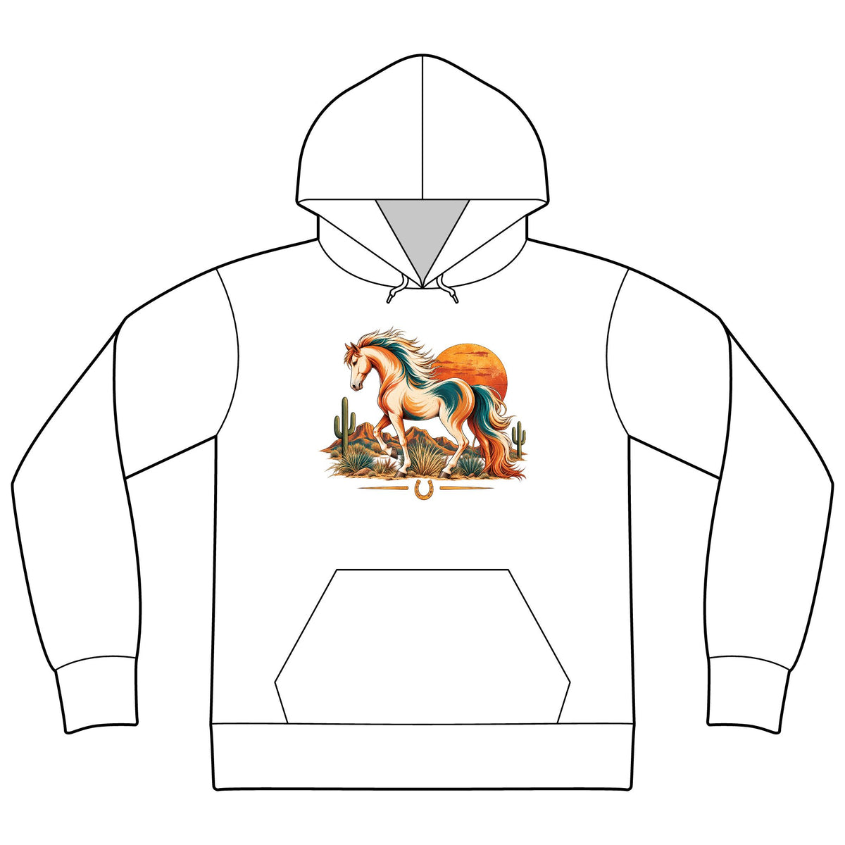 Western Horse Sweatshirt, Horse Lover Hoodie, Retro Equestrian Sweatshirt, Cowgirl Hoodie, Horse Girl Gift, Western Horse Lover Gift