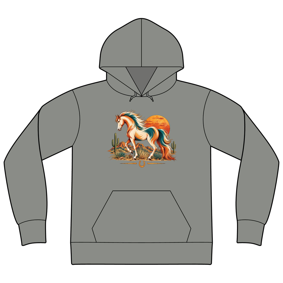 Western Horse Sweatshirt, Horse Lover Hoodie, Retro Equestrian Sweatshirt, Cowgirl Hoodie, Horse Girl Gift, Western Horse Lover Gift