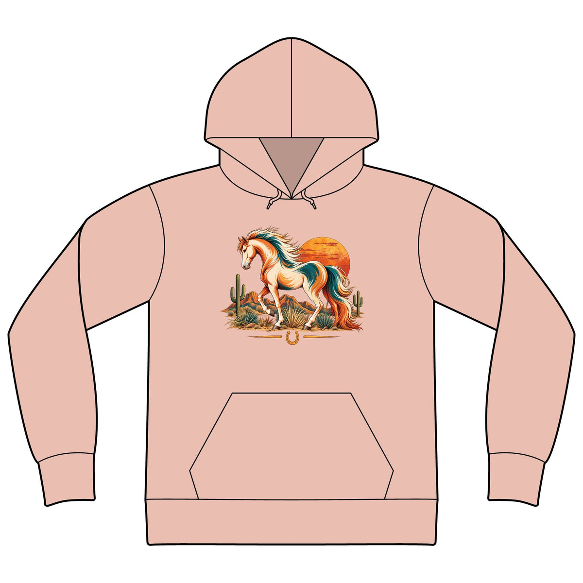 Western Horse Sweatshirt, Horse Lover Hoodie, Retro Equestrian Sweatshirt, Cowgirl Hoodie, Horse Girl Gift, Western Horse Lover Gift